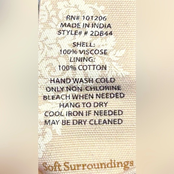 Soft Surroundings Italian Dreams Floral Tiered Maxi Dress w/ Flutter Sleeves, L - Picture 10 of 11